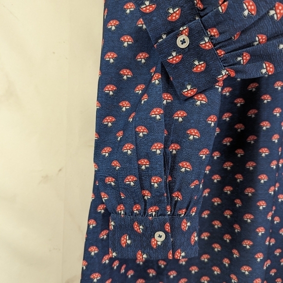 Modcloth Dress Women 10 Mushroom Amanita Timeless London Sprout With Clout - Picture 15 of 16